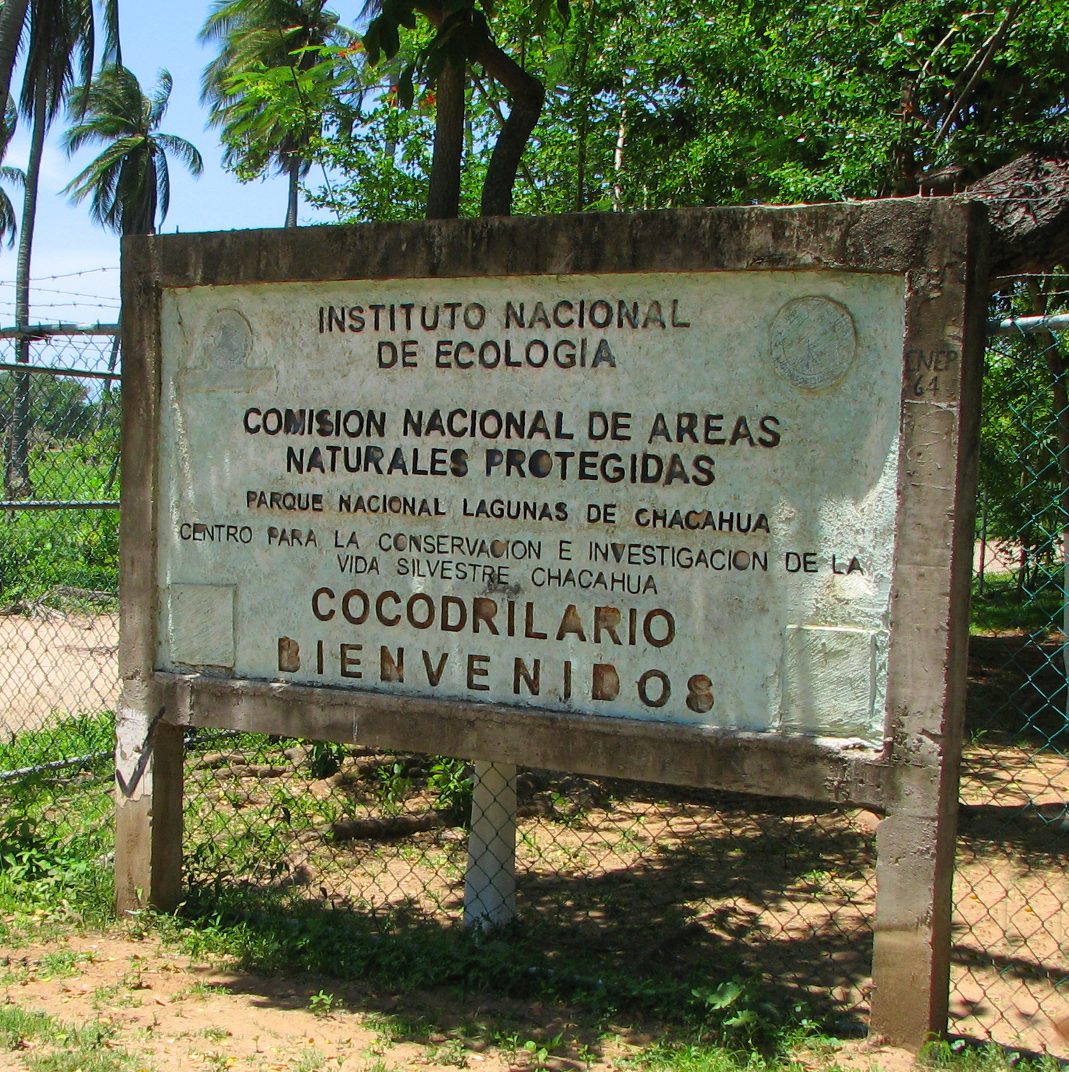Zona de entrada del Parque Nacional Lagunas de Chacahua en Oaxaca
